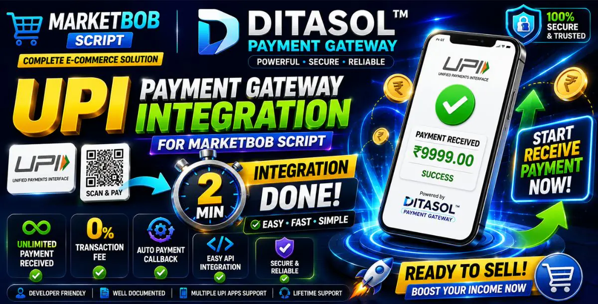 MarketBob Script UPI Payment Gateway Integration